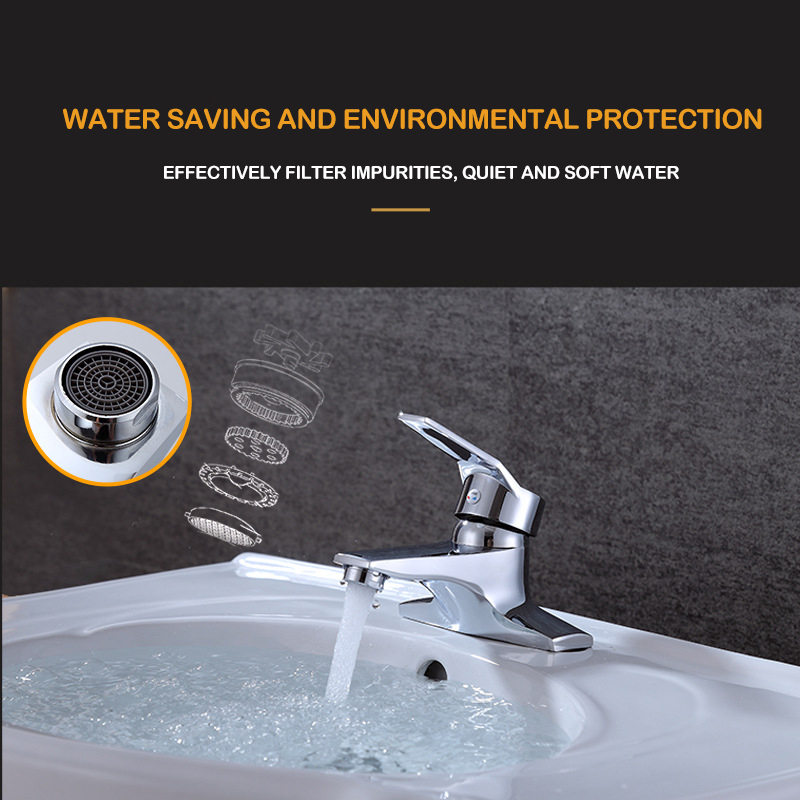 

Free Shipping YUJIE ZHhy1077 Multi material two types of double hole hot and cold water basin faucet