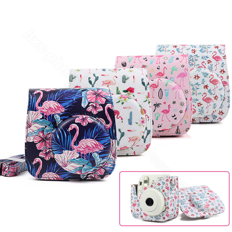 

Instax Mini 8 Mini 9 Camera Protector, PU Leather Pouch Instant Film Camera Accessories, Shoulder Strap Bag