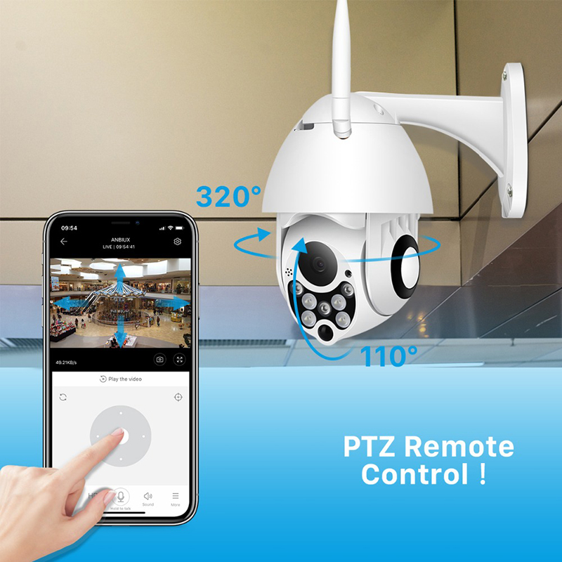 

1080P PTZ IP Camera Wifi Speed Dome Wireless Security Camera Pan Tilt 4X Digital Zoom 2MP Network CCTV Surveillance Party Gifts