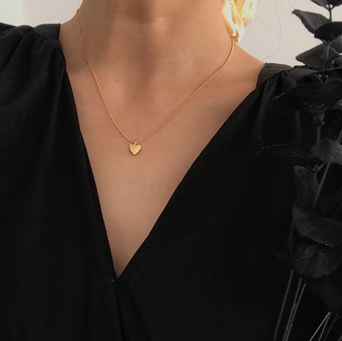 

New Simple Fashion Female Clavicle Pendant Peach Heart Multi-Layer Clavicle Neck Chain Necklace Heart-Shaped Pendant