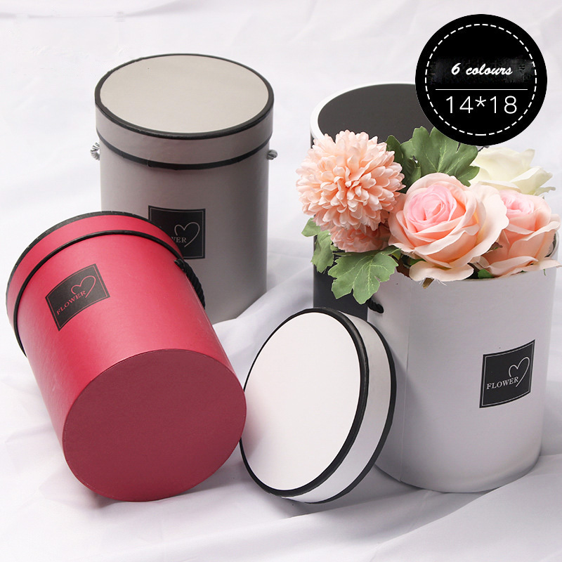 

Flower Box Ladies Presents Box Handheld Bouquet Mini Paper Packing Case Lid Hug Bucket Vase Replacement Florist Gift Storage