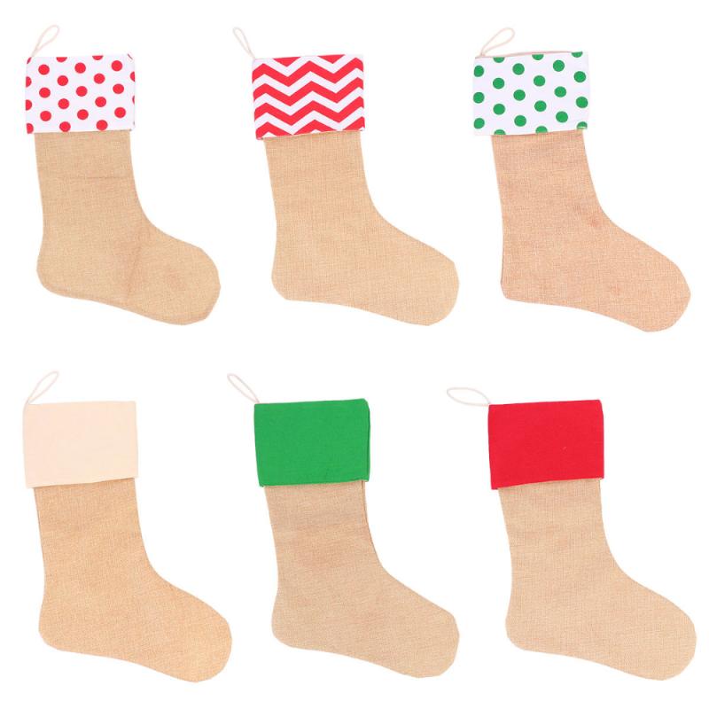 

6pcs Adorable Creative Candy Sock Bag Christmas Hanging Sock Christmas Gift Stockings Gift Bag for Children