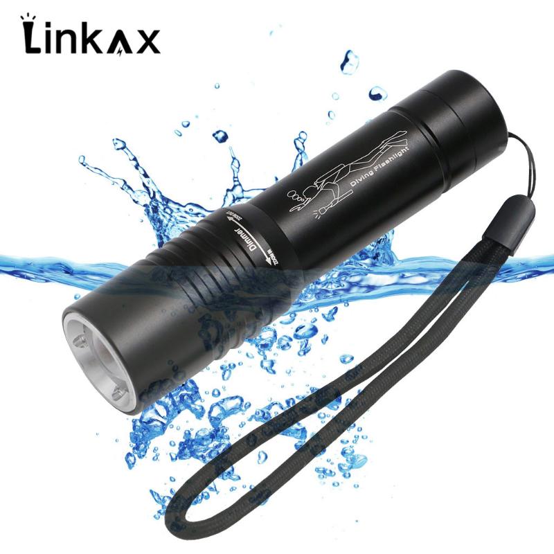 

Professional Diving 3800LM XML-T6 LED Dive Flash Light Lamp Underwater 50m Waterproof Diving Torch Lamp Zoomable