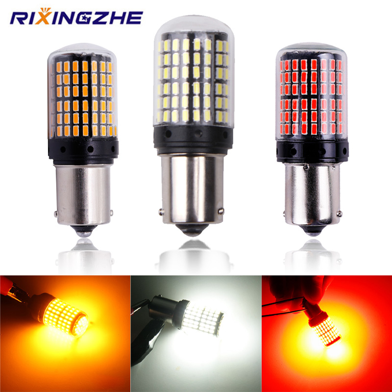 

RXZ P21W PY21w T20 LED W21W 7440 led No error 1156 BA15S BAU15S Bulbs 3014 144smd car Turn Signal Lights Brake lamp canbus, As pic