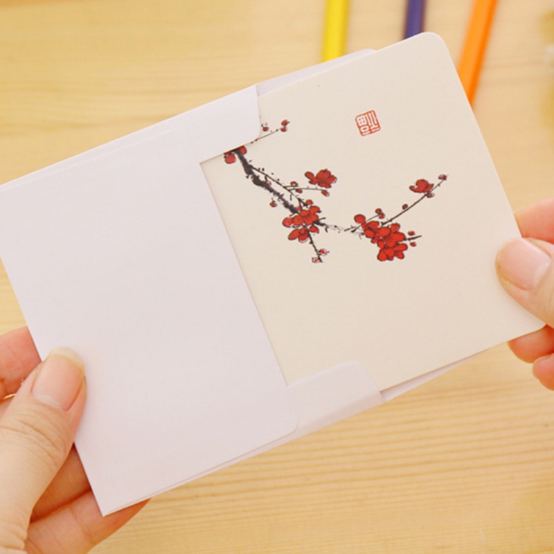

Hot Chinese Style Greeting Cards Blank Cards Folded Invitations Card Handmade Anniversary Birthday Wedding Postcards Gifts New