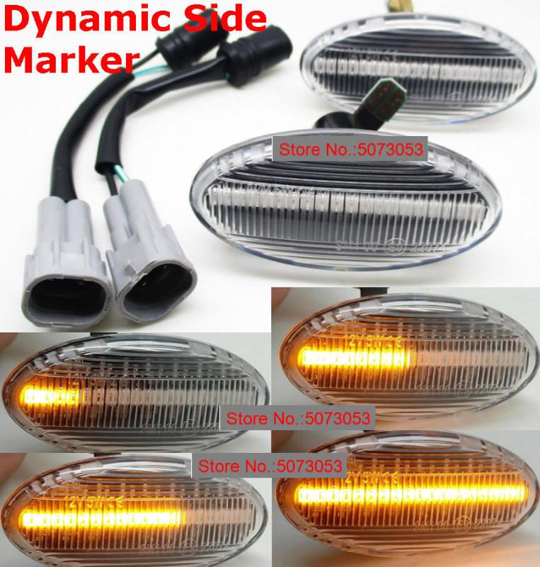 

2PCS Led Dynamic Side Marker Turn Signal Light Sequential Blinker Light For 3 6 2 5 MPV, As pic