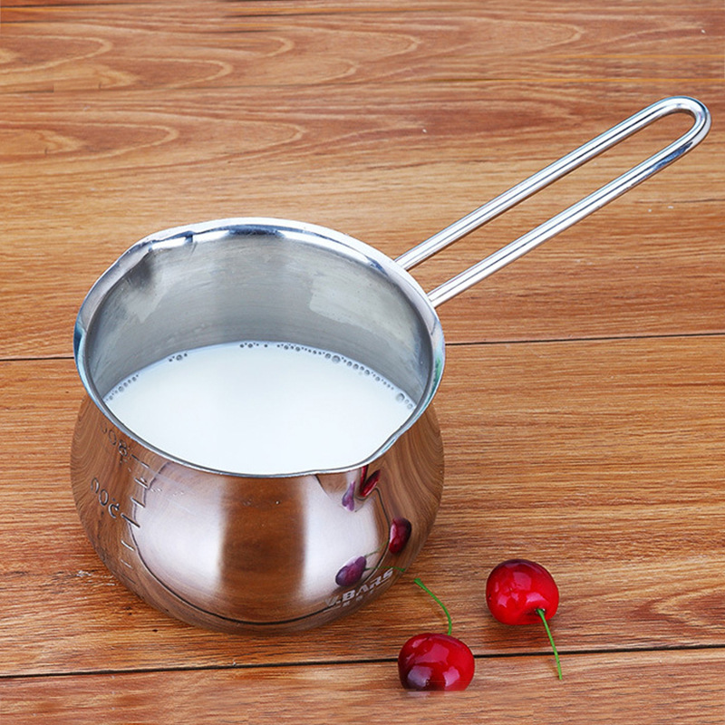 

Mini Butter Melting Pot, Butter Coffee Milk Warmer with Spout 18/10 Tri-Ply Stainless Steel 27OZ(800ml)