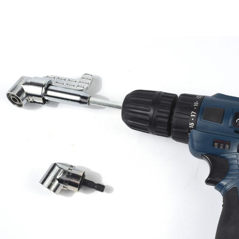 

105 Degree Right Angle Drill Extension Shank Quick Change Driver Drilling Screwdriver Magnetic 1/4 Hex Socket Close Corner Tool