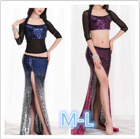 

2020 Women New Belly Dance Set New Oriental Dance Competition Costume Top+Skirt 2pcs 3 Colors Free Delivery