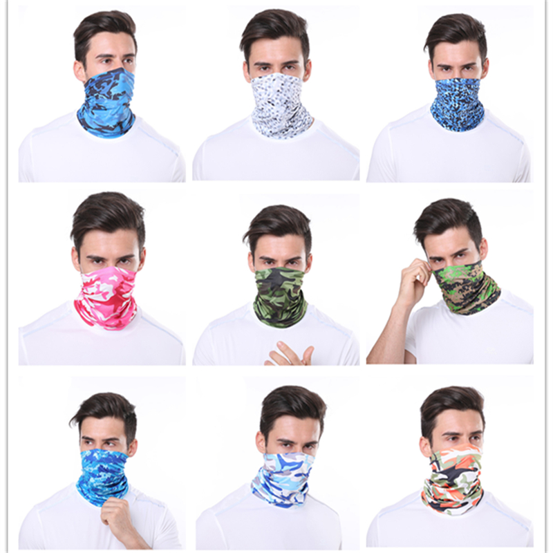 

New Hiking Scarf Solid Men Cycling Neck Cover Windproof Women Bandana Sun Protection Printed Workout Running Dust-proof Scarf, 15