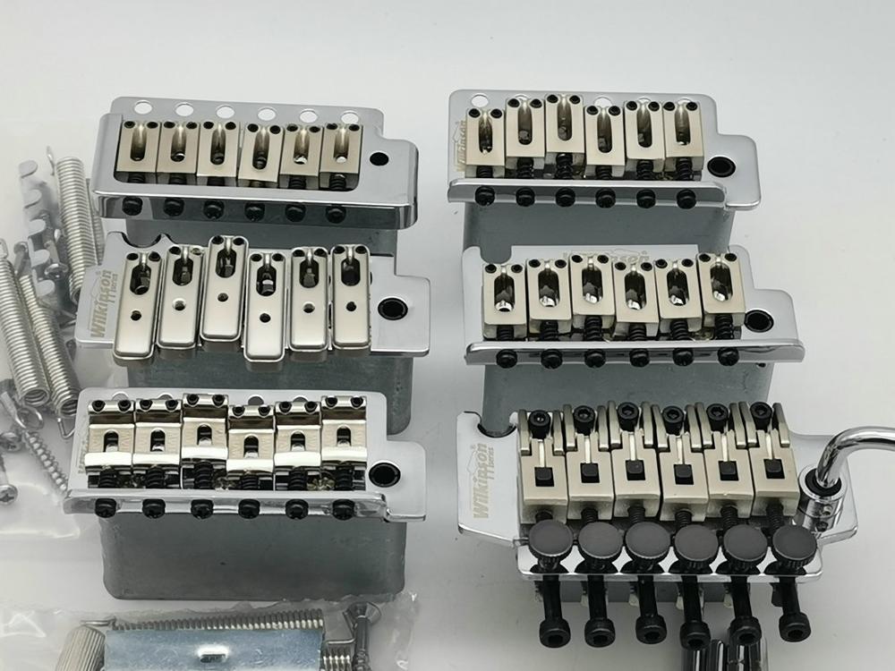 Electric Guitar Chrome Silver Tremolo System Bridge-image-587611820