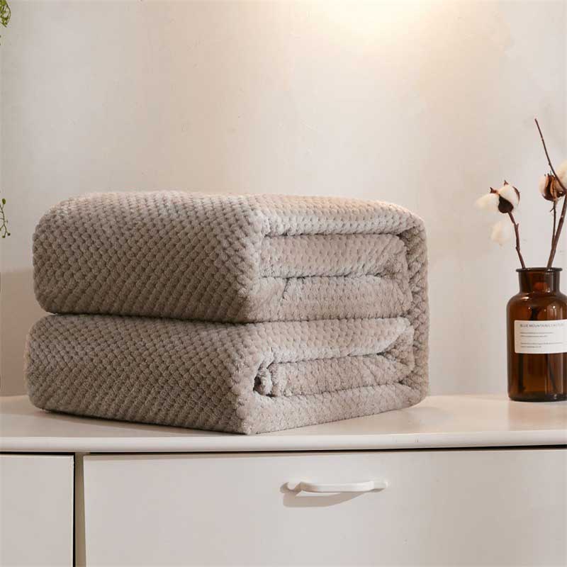 

Solid Color Blanket Mesh Bedspread for Bed Children Thin Quilt Bed Cover Home Hotel Travel Coral Fleece Dog Nap Warm Blanket