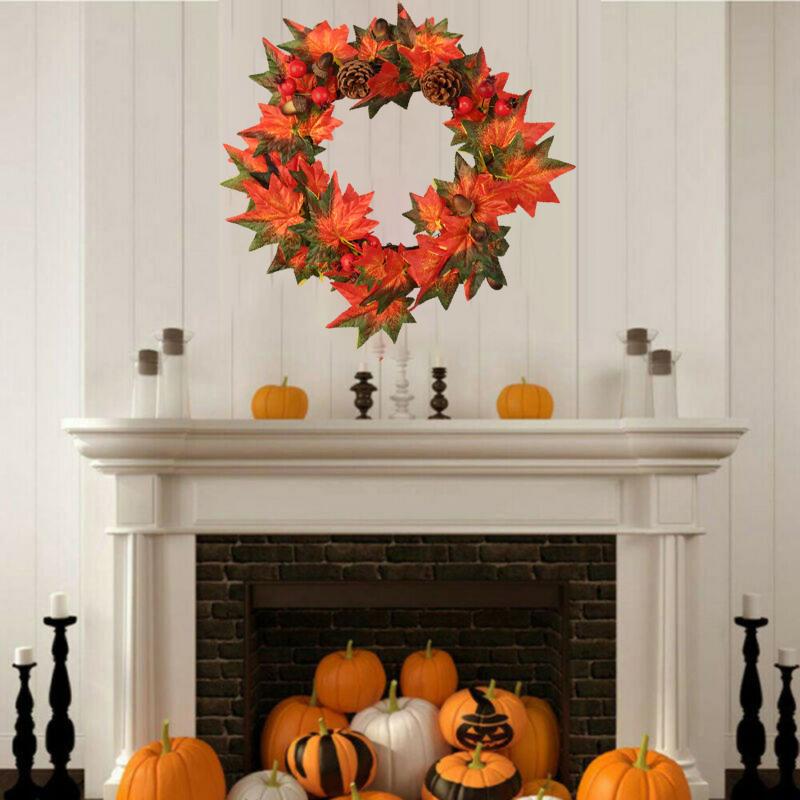 

Autumn Berry Wreath Halloween Thanksgiving Door Home Decor Home Decoration Wreath Door Maple, 25cm