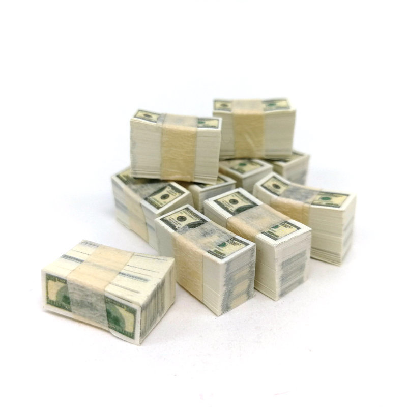 

Pocket-size paper money A bundle Miniature Play Money US $100 / $1Banknotes Dollhouse Toy Accessories Shooting props