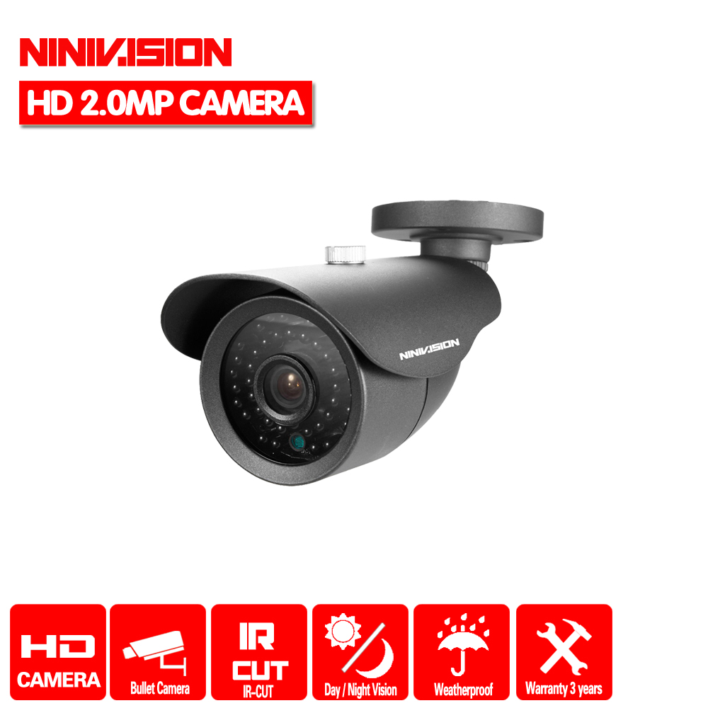 

2MP HD CCTV 1080P AHD -H Camera 3000TVL Outdoor Waterproof Metal Black Bullet IR Security Surveillance Camera