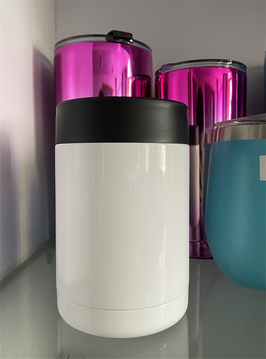 

12oz Sublimation Cooler Double Wall Vacuum Can Cooler Thermal Transfer Coolers Stainless Steel Tumbler Insulation Cup A02