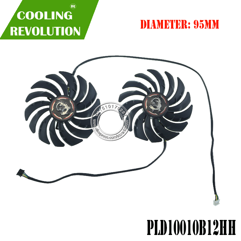 

95MM PLD10010B12HH DC12V 0.40A 4PIN graphics fan RTX2070 X-8G Cooling Fan for MSI RTX 2070 GAMING Z Card