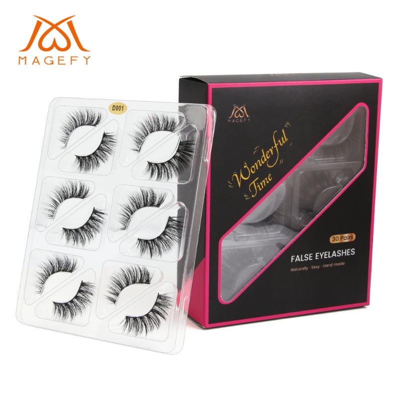 

30 Pairs Faux Mink Full Strip Eyelashes Makeup Lashes Maquiagem Cilios Soft Mink Eyelash Extension Multipack Lashes