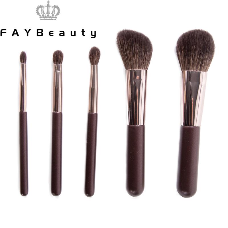 

FAYBeauty 5Pcs Beauty Makeup Brushes Set Cosmetic Foundation Powder Blush Eye Shadow Lip Blend Make Up Brush Tool Kit Maquiagem