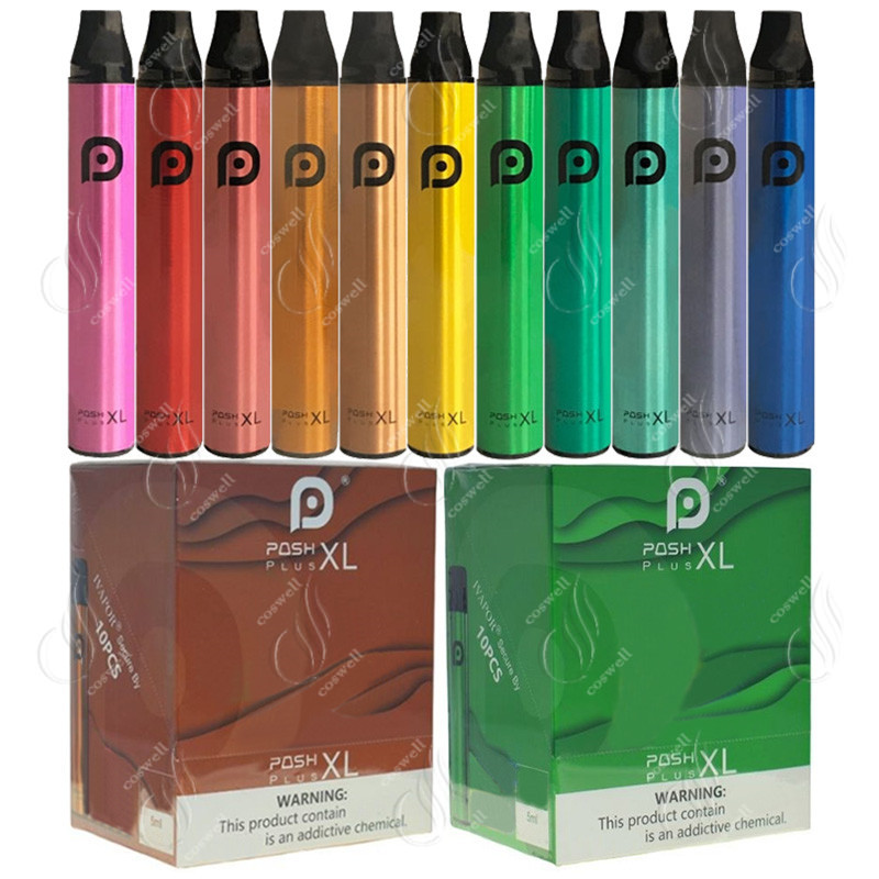 

New POSH PLUS XL Disposable Devices Vape Pen 1500Puffs Pods Starter Kit Updated 5ml Prefilled Cartridge Xtra Bars Vaporizer eCigarette Vapor, Mix colors