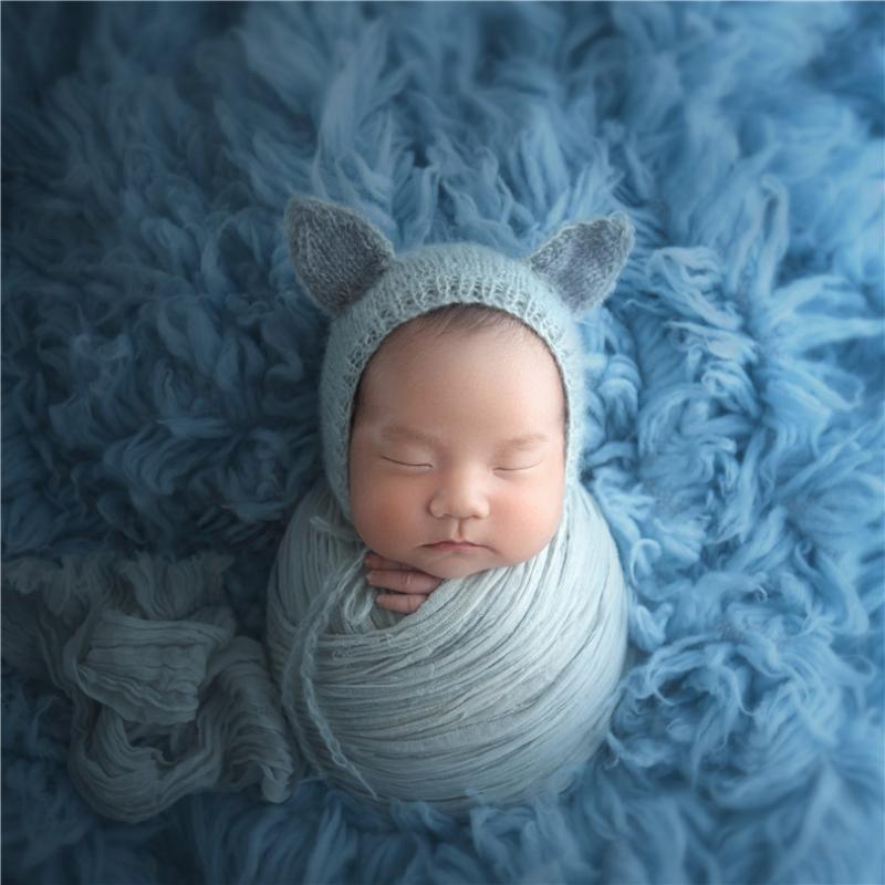 

Photo Prop Hat Knitted Animal Bonnet High Quality Newborn Cap Baby Beanie Croceht Pattern Photography Props, As photo