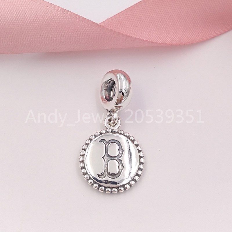 

Authentic 925 Sterling Silver Beads Boston Charm Dangle Fits European Pandora Style Jewelry Bracelets & Necklace USB791169-G004, Black
