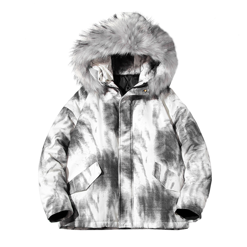 

2020 Men Winter Jackets With Fur Hooded Windbreaker Coat Thick Keep Warm Parkas Hommes Outwear Overcoat, Blue