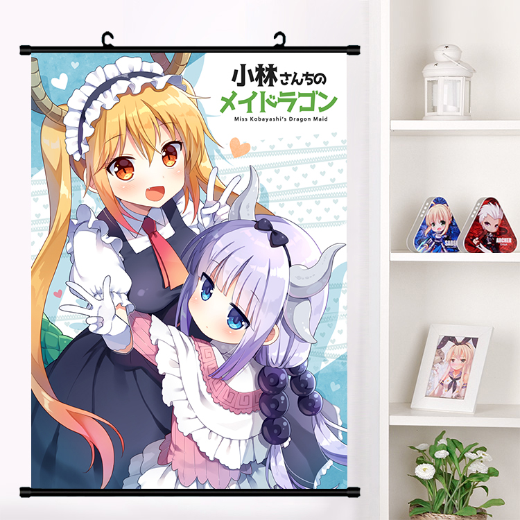 

Anime Miss Kobayashi's Dragon Maid Kobayashi Wall Scroll Mural Poster Wall Hanging Poster Otaku Art Home Decor Gift dropshipping