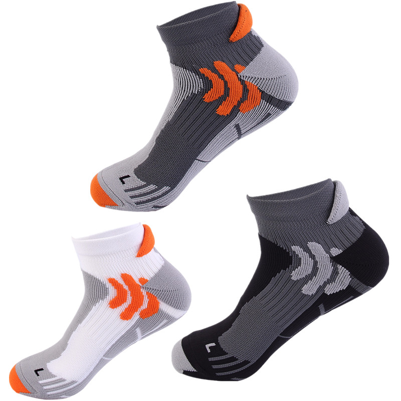 

New Sports Outdoor Marathon Running Socks Non-slip towel socks Nylon Cycling Perspiration ventilation Wear-resistant, Black