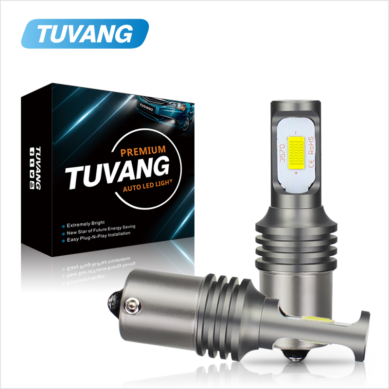 

2x BA15S P21W S25 1156 LED Light Turn Signal Bulb Canbus 6000K Car Tail Auto Reverse Backup Stop Lights White Golden, As pic