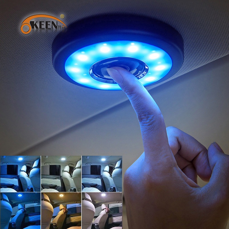 

OKEEN LED Car Interior Reading Light USB Charging Roof Magnet Auto Day Light Trunk DRL Square Dome Vehicle Indoor Ceiling Lamp