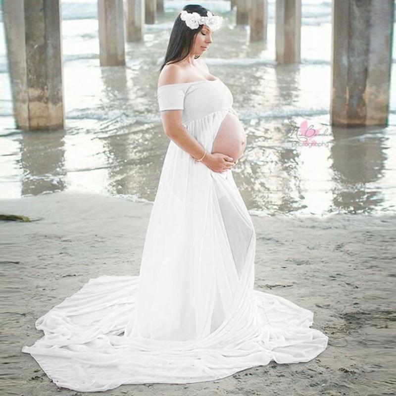 

Couple maternity photography props maxi Maternity gown Lace Dress Fancy shooting photo summer pregnant dress Plus Size, As pic