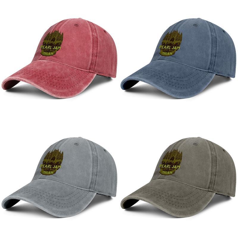 

Unisex Pearl Jam milan Posters Fashion Denim Baseball Cap Cool Washed Dad Hat Adjustable Vintage Ball Rockabye Baby, Colorname1