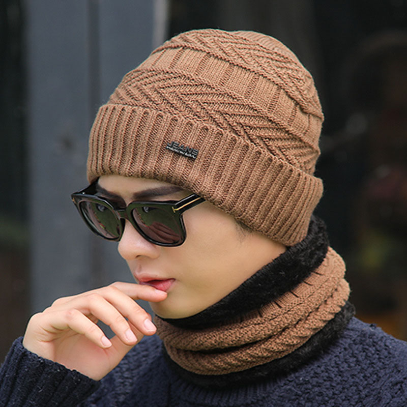 

2020 Unisex Women's Knitted Hat Scarf Caps Neck Warmer Winter Hats For Men Women Skullies Beanies Warm Fleece Cap gorro beanie