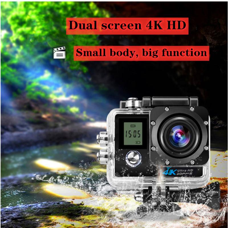 

4K HD waterproof front and rear dual display with remote control WIFI outdoor 170 ° sports camera DV diving aerial photography