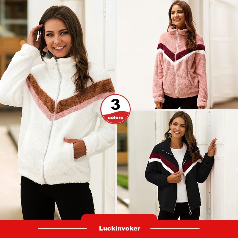 

Jacket Women Top Stitched Striped Pocket Sport Fitness Jacket Running Hoodies Thumb Hole Sportwear Gym Zipper Yoga Coat Clothes, Black