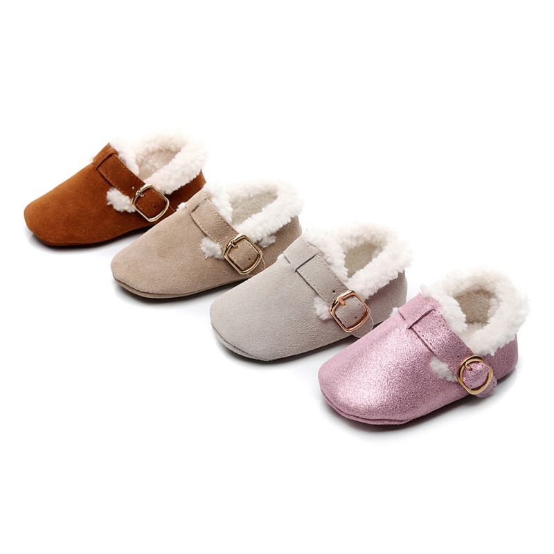 

Winter Warm Newborn First Walkers Toddler Soft Infant Cotton Crib Shoes -24M New Sole Non-Slip Footwear Baby Boys Girl Shoes