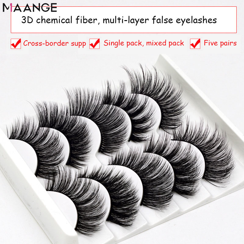 

MJ 5/8 Pairs 9D 3D mink silk eyelashes hair false eyelashes natural thick long small beam makeup beauty tool