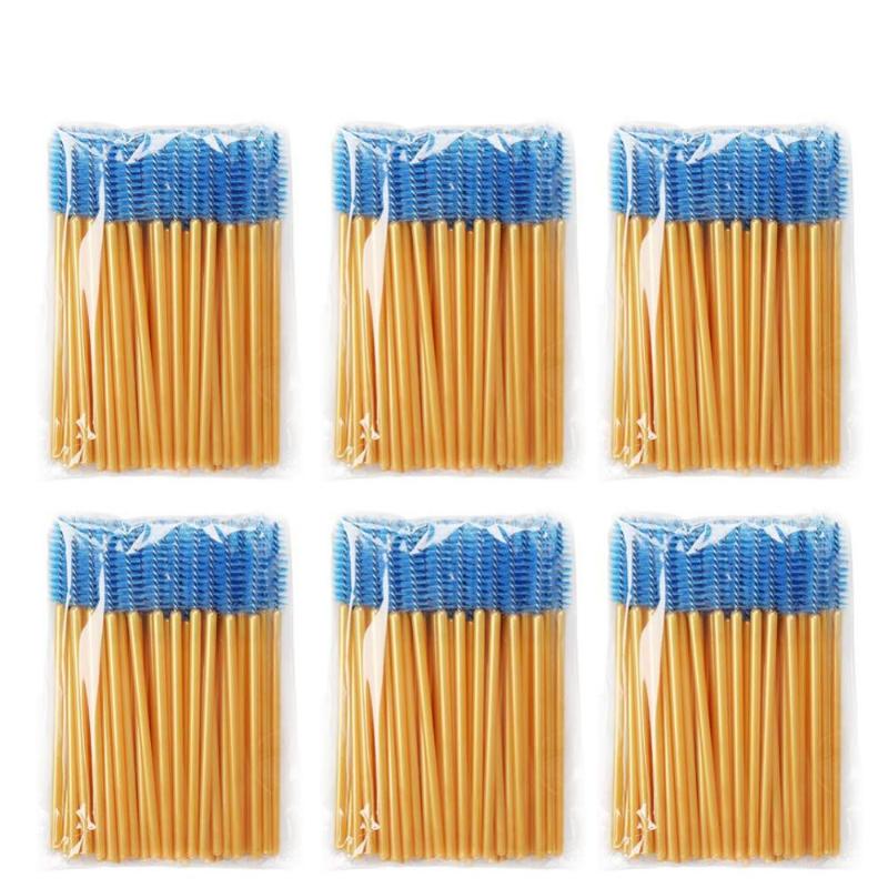 

Gold 200pcs/lot Disposable Eyelash Brush Comb Mascara Wands Eye Lashes Extension Individual Applicator Women Makeup Tool Beauty