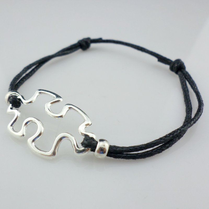 

5pcs New Puzzle Piece Charm Bracelets Bangles For Women Men Adjustable Bracelet Jewelry Accessories Gift