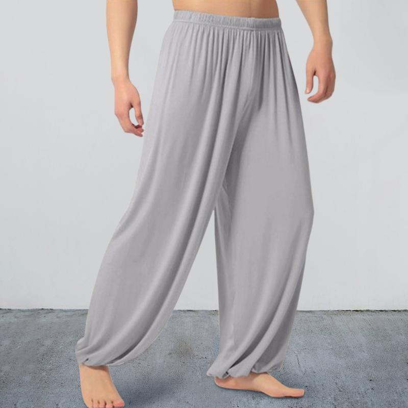 

Sports Men Pants Yoga Bloomers Dance Running Trousers Tai Chi Jogging Pants Gym Clothes Training Men Yoga, Grey b