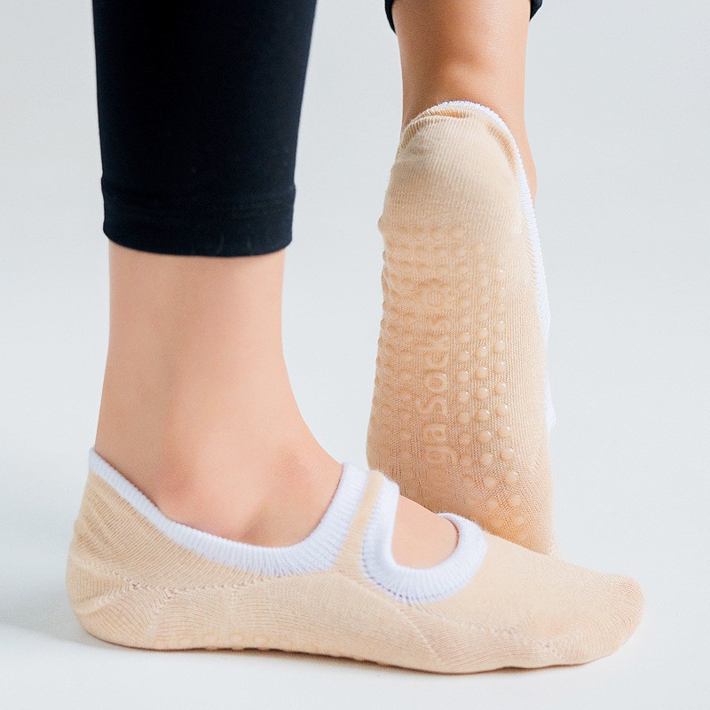 

Women High Quality Yoga Socks Breathable Anti-Slip Quick-Dry Damping Pilates Ballet Socks With Grips for Fitness Gym Exercise, 02