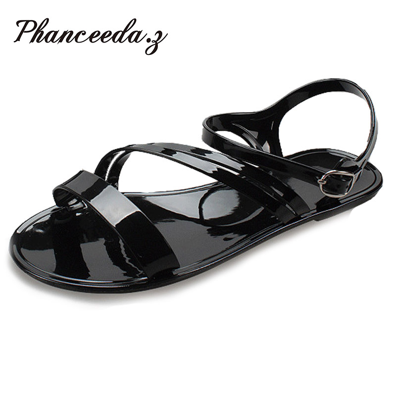 

2020 Shoes Women Sandals Flip Flops Toe Slides Female Fashion Comfortable Sandal Sweet Slippers PVC Jelly Shoes