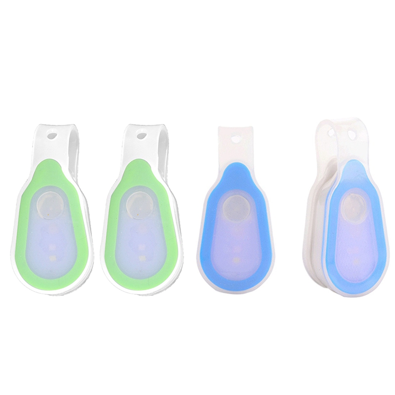 

2Pcs LED Clip on To Clothing LED netic Lights Running Button Silicone Clip Lamp for Hiking Running