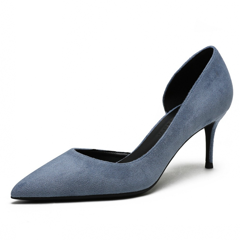 

Women Pumps Pointed Toe Two Piece Thin Heels Shoes 2020 New Fashion Comfortable Spring And Autumn Female Plus Size N0039