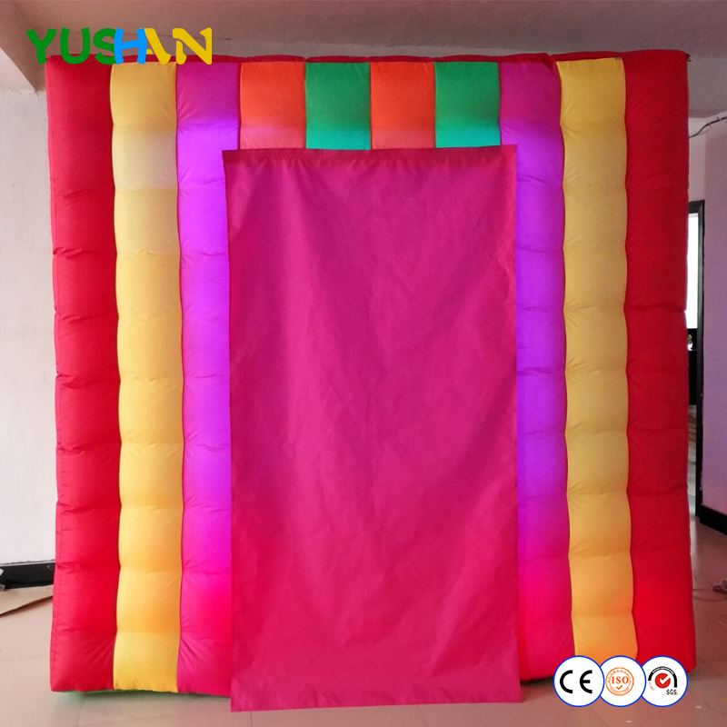 

8ft Inflatable Photo booth with RGB LED lights and Inner air blower Portable Photo booth Tent enclosure For Party decorations