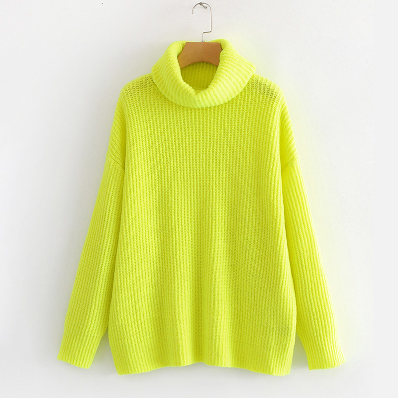 

Turtleneck Knitted Women's Sweater Pullovers Oversize Long Batwing Sleeve Solid Women Sweaters 2020 Spring Loose Basic Jumper, Beige