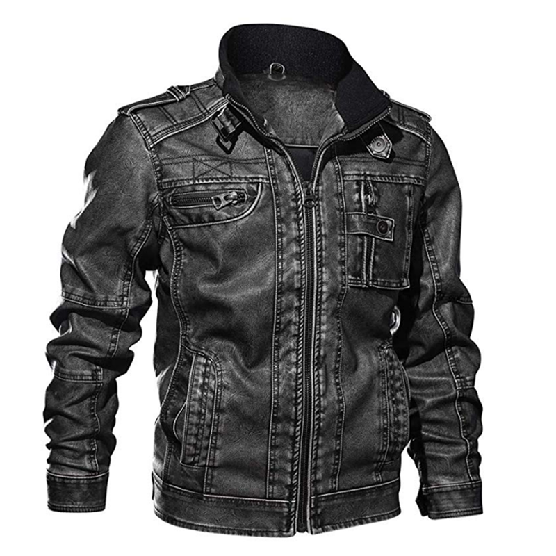 

Gothic Black Goth Jacket Men Bomber Jacket Hip Hop Mens Windbreaker Jackets Chaqueta Hombre Men's PU Slim Casual, Khaki