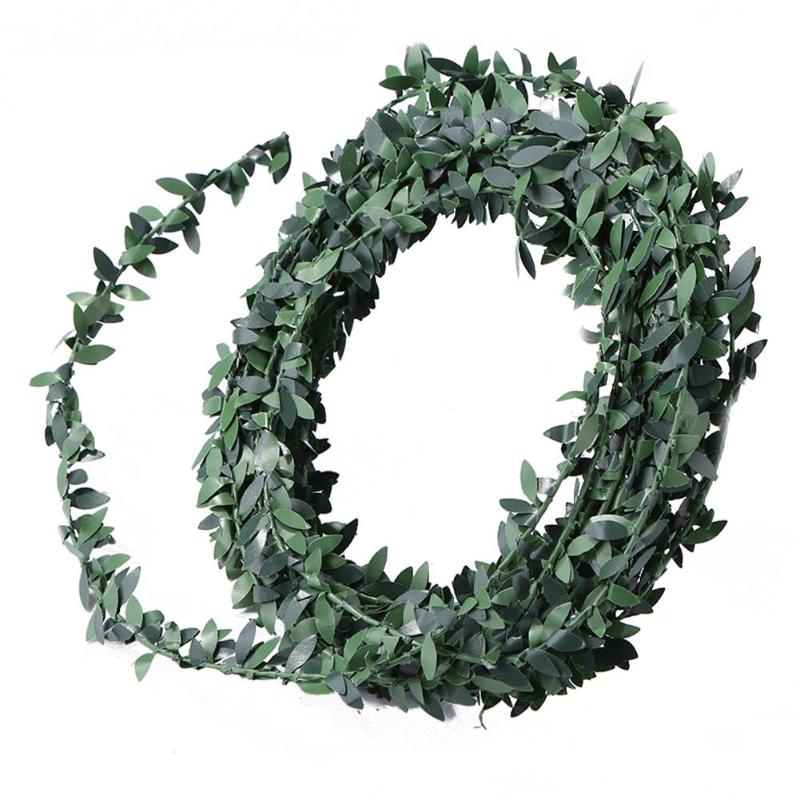 

7.5M Artificial Garland Foliage Green Leaves Simulated Vine For Christmas Wedding Party Ceremony DIY Headbands, Silver