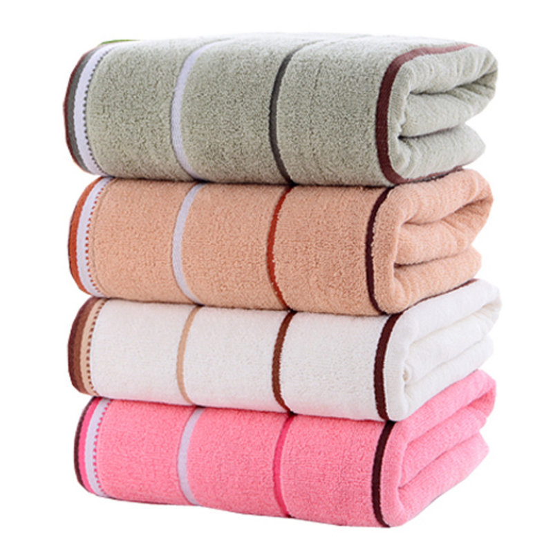 

3pcs Factory Direct Cotton Towel Beauty Face Towel Can Be Customized LOGO Thick Soft Absorbent Adult 100g Combed Cotton Stripe, Green